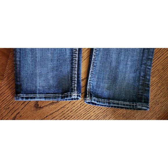 Rock Revival Jeans 27 EU distressed Mid Rise Skinny Embellished Rhinestones - Picture 7 of 10